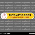 Automatic Door Sticker SVG PNG EPS Instant Download file