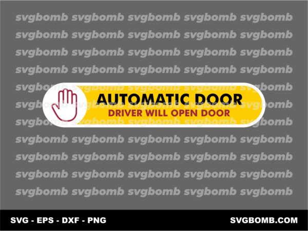 automatic door sticker svg png eps instant download file