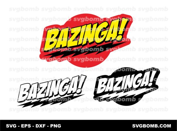 Bazinga logo big bang theory svg cut file