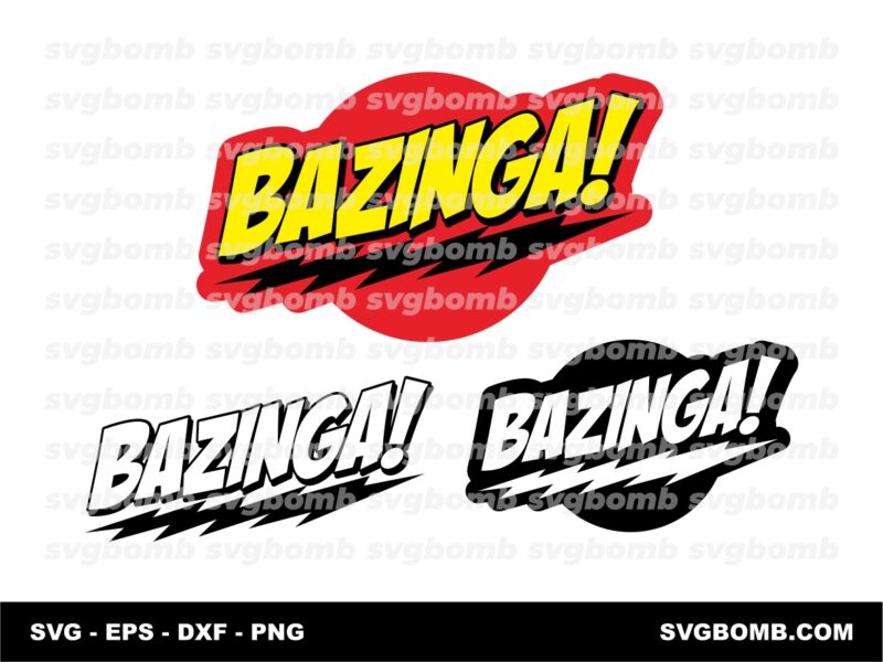 Bazinga logo big bang theory svg cut file
