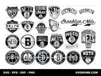 Brooklyn Nets SVG files available for Silhouette and Cricut. Instant download in SVG, DXF, EPS, and PNG formats.