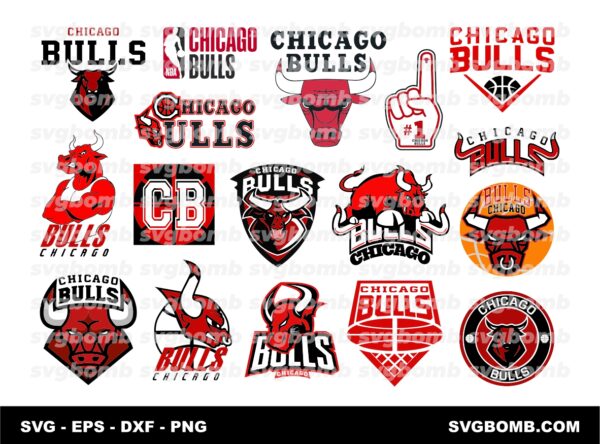 Chicago Bulls SVG files available for Silhouette and Cricut. Instant download in DXF, EPS, and PNG formats.