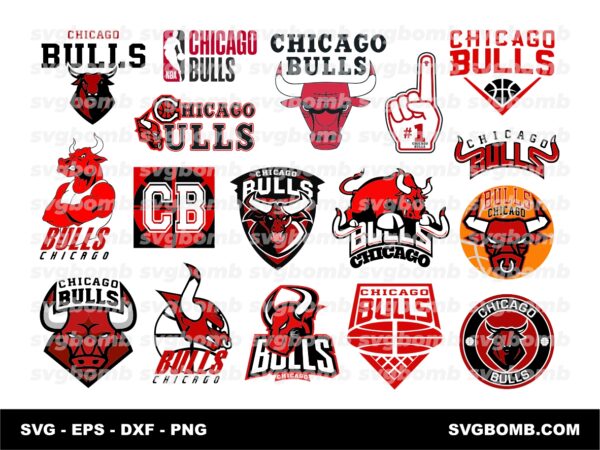 Chicago Bulls SVG files available for Silhouette and Cricut. Instant download in DXF, EPS, and PNG formats.