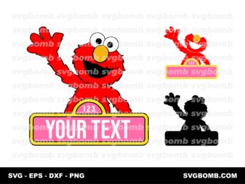 Elmo Sesame Street Template SVG Design