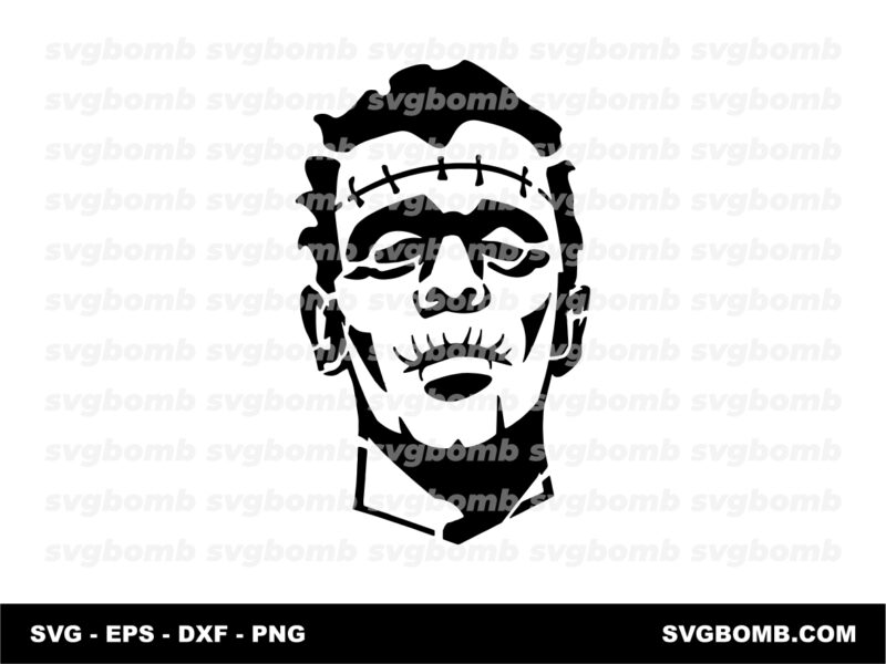 Frankenstein SVG, Frank Face Clipart