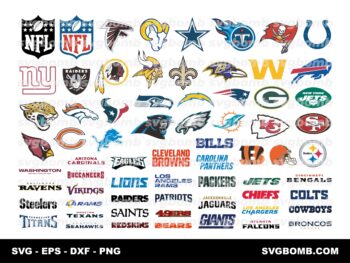 NFL Football Team Logo PNG Transparent, SVG, Vector Bundle