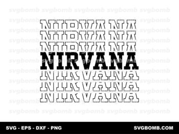 Nirvana Typography Design SVG vector