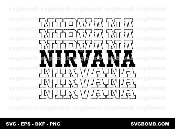Nirvana Typography Design SVG vector