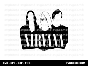 Nirvana Clipart, SVG, Grunge Ban file