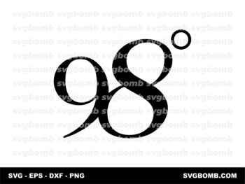 98 Degrees Logo SVG