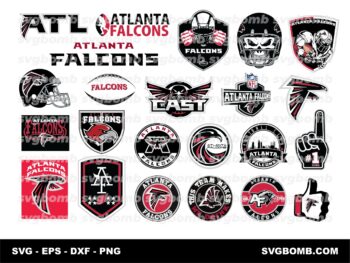 Atlanta Falcons Logo SVG Bundle, Vector, PNG & DXF EPS