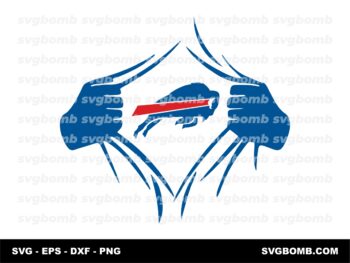 Buffalo Bills Superman Rip SVG