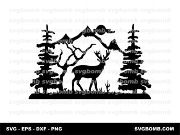 Deer Wildlife SVG for Jeep Decal Projects