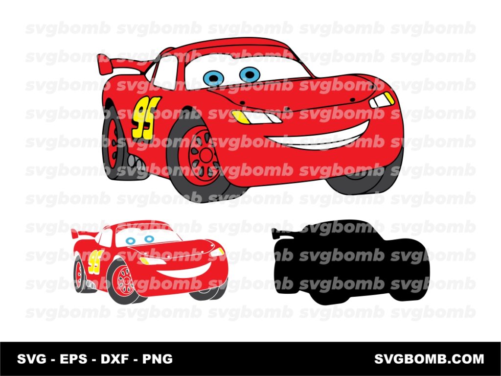 Lightning McQueen SVG Layered | svgbomb.com