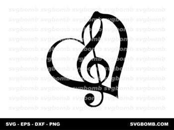 Love Music Heart SVG