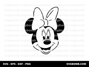 Minnie Mouse Head DXF Files, SVG, Vector