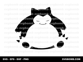 Snorlax SVG, Pokemon Clipart Character