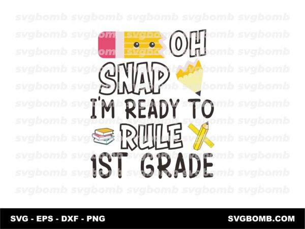 1st grade svg for kids, back to school svg for girls and boys, first day of school svg, teacher gift, student svg png file