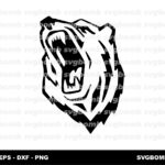 Angry Bear Head SVG Image