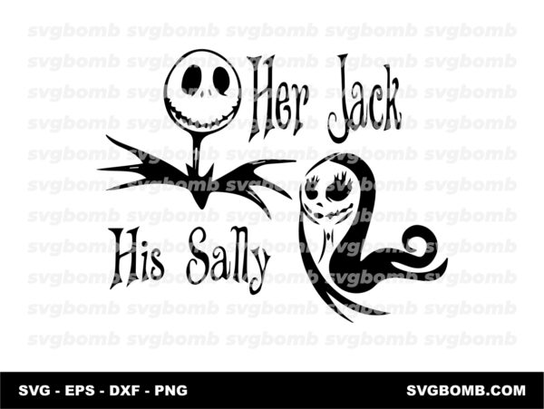 her jack his sally svg svgbomb.com