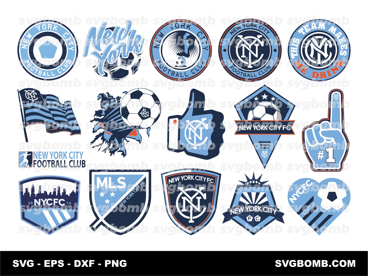 MLS New York City FC SVG Bundle, Cricut, Vector, PNG