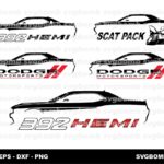 Mopar Dodge Challenger SVG Graphic Vector Logo
