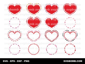 Valentine Decoration Svg Heart Clipart Frame