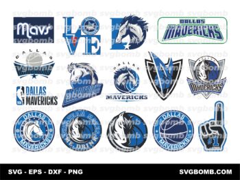 NBA Dallas Mavericks SVG Bundle, Logo, Basketball, PNG, EPS