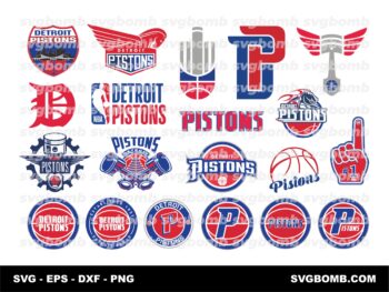 NBA Detroit Pistons SVG Bundle Image Vector Cricut