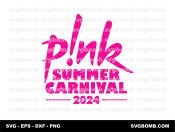 Pink Summer Carnival Logo SVG