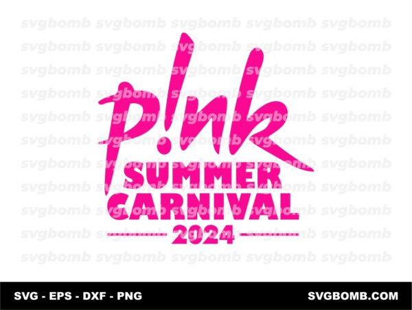 pink summer carnival logo svg