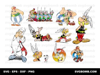Asterix Obelix SVG Vector Bundle