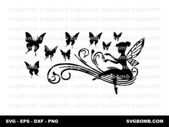 Beautiful Fairy Butterfly SVG Download