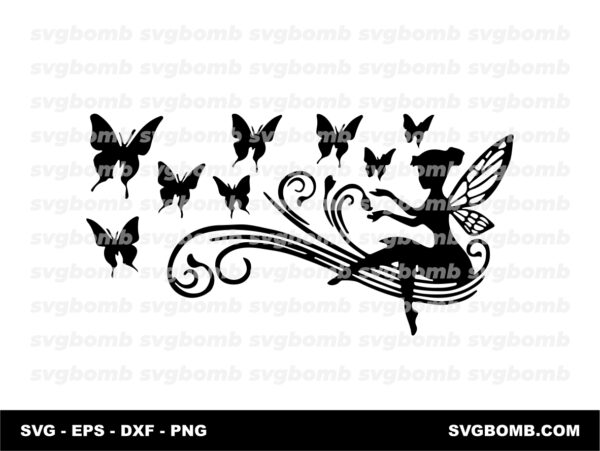 Beautiful Fairy Butterfly SVG Download