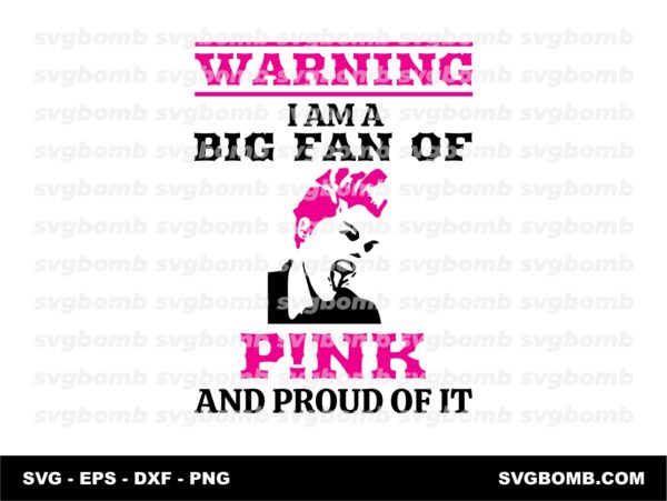 Big Fan Of Pink SVG PNG T-Shirt Design
