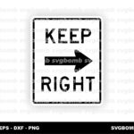 Keep Right Sign SVG