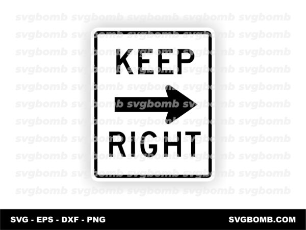 keep right sign svg