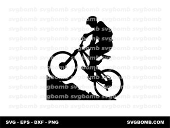 Mountain Bike Silhouette SVG, Sport Extreme Clipart