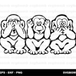Three Monkeys SVG
