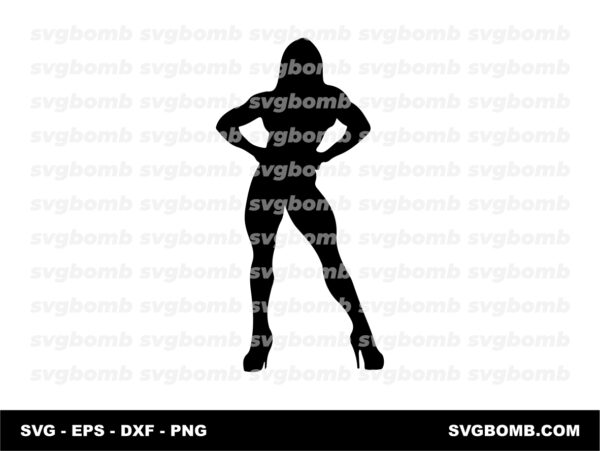 Bodybuilder Women SVG, Bodybuilder Silhouette