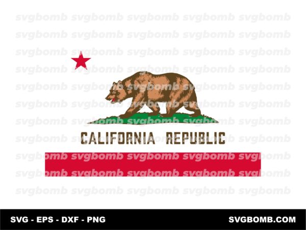 California Flag SVG Sticker Projects
