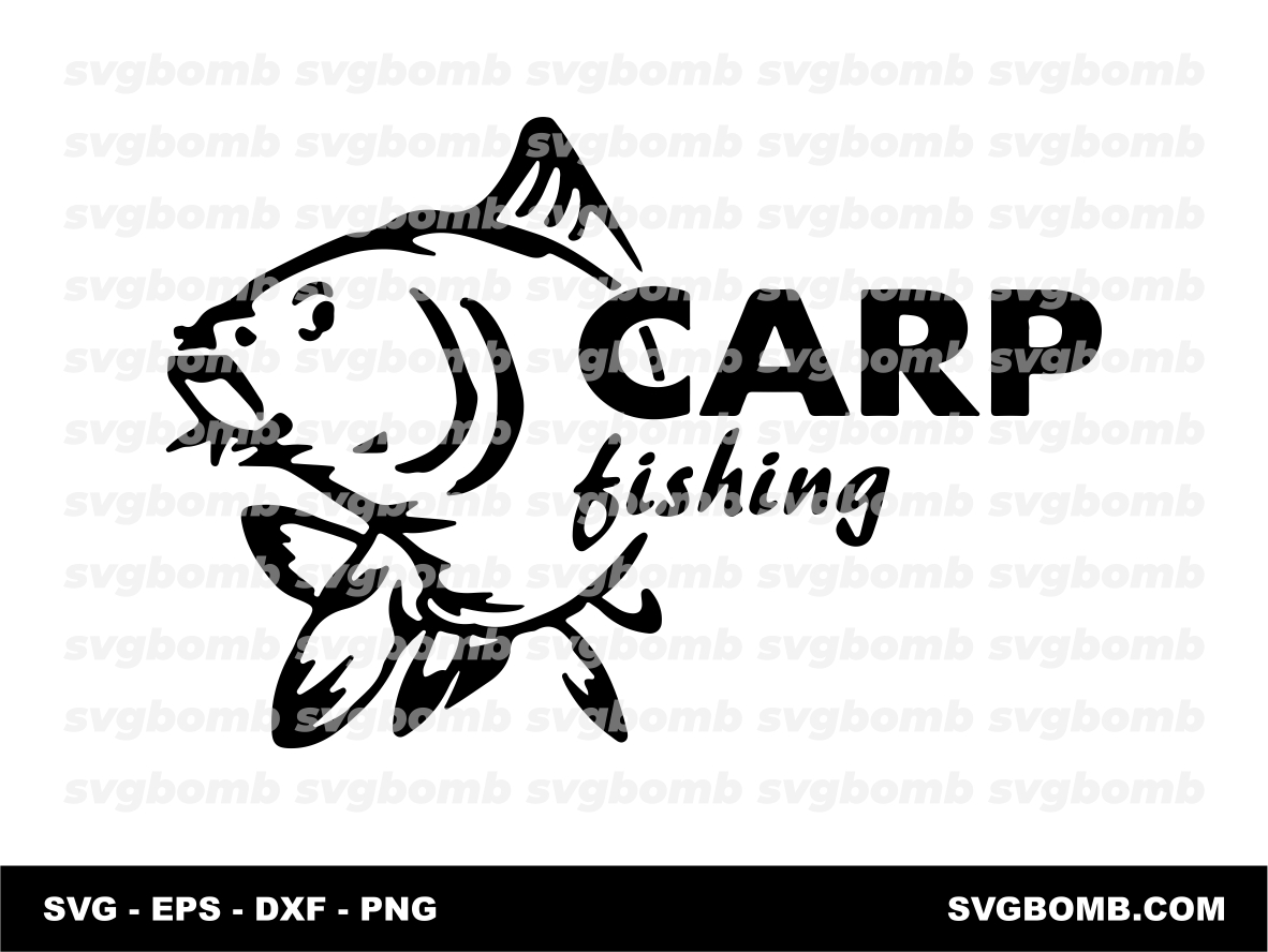 Carp Fishing SVG Files for Sale