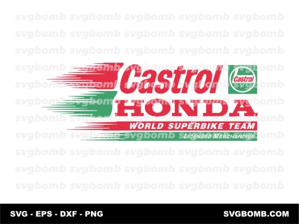 Castrol Honda SVG Vector