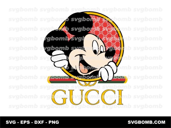 Disney Mickey Gucci SVG, PNG T-Shirt Design EPS Vector