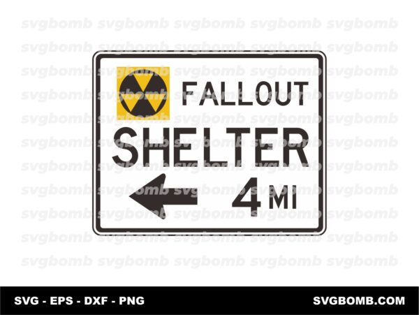 Fallout Shelter Sign Download SVG Vector PNG