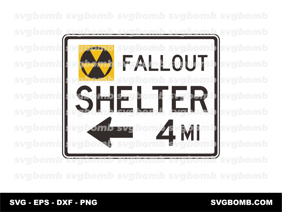 Fallout Shelter Sign Download SVG Vector PNG