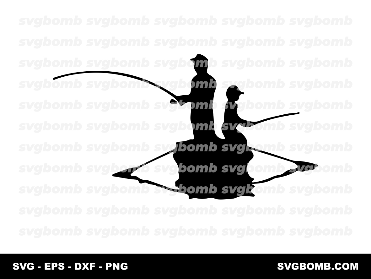 Fishing Silhouette SVG High-Quality Vector Graphics for Fishing Enthusiasts