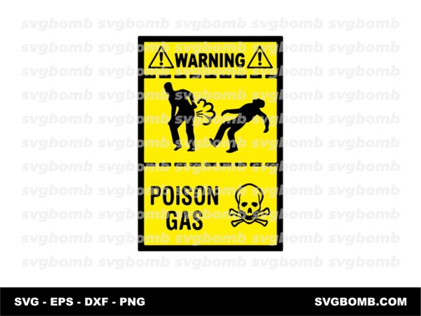 Funny Warning Farting Gases SVG
