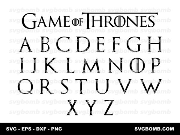 Game of Thrones Font SVG Download