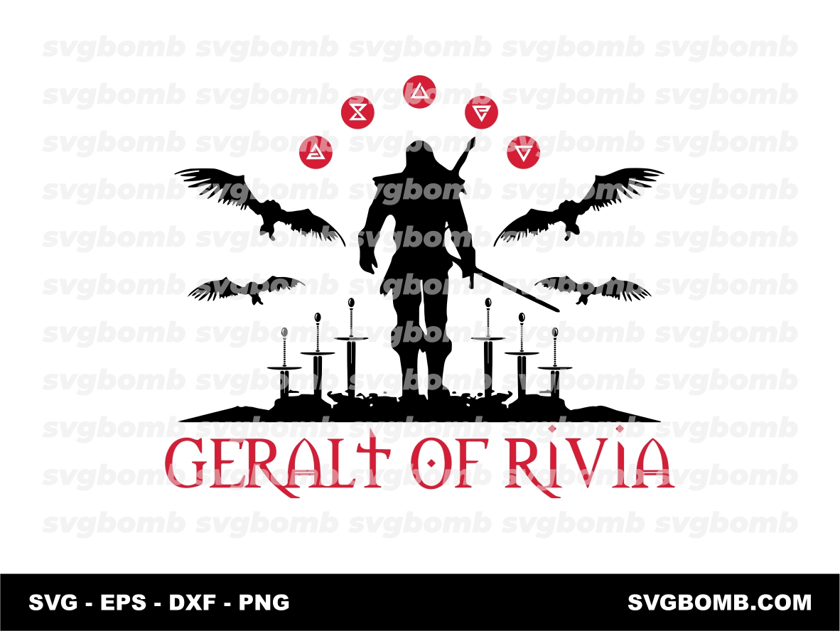 Geralt Of Rivia Svg, Fiction Character Svg, Geralt Svg, The Witcher Svg, Witcher Geralt Svg